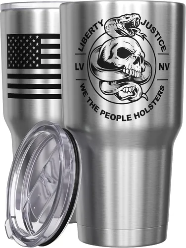 Vista 26 de We The People Holsters - Vaso térmico de 30 onzas, 0% Liberal, Negro
