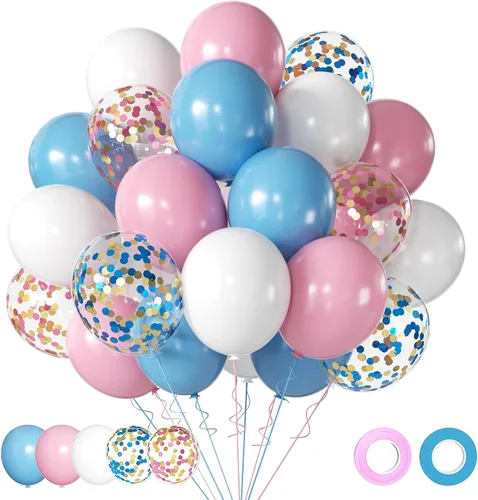 Vista 13 de Globos negros y dorados, 50 globos de confeti negro y dorado de 12 pulgadas, decoraciones de fiesta para cumpleaños, graduación, Año Nuevo, boda