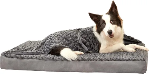 Vista 20 de Cama refrescante para perros grandes, cama ortopédica de espuma viscoelástica para mascotas con funda extraíble lavable, ideal para perros Rosa