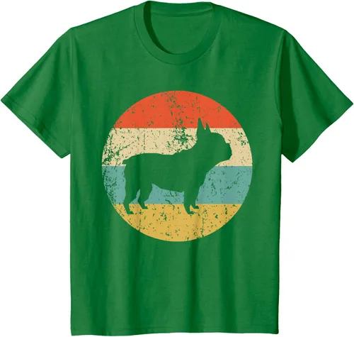 Vista 53 de Camiseta de perro retro de Bulldog Francés Negro