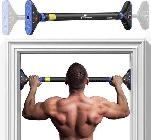 Vista 11 de Sportneer Pull Up Bar for Doorway, No-Drill, 29.5-37 in, 440 lb Negro