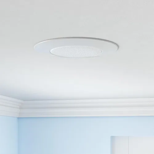 Vista 2 de NICOR Lighting Moldura de Ducha Empotrada Blanca de 6 Pulgadas con Lente Albalite (17505)