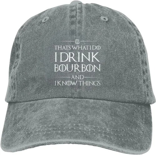 Vista 7 de That's What I Do I Drink Bourbon and I Know Things Hat Men Baseball Hats Trendy Caps