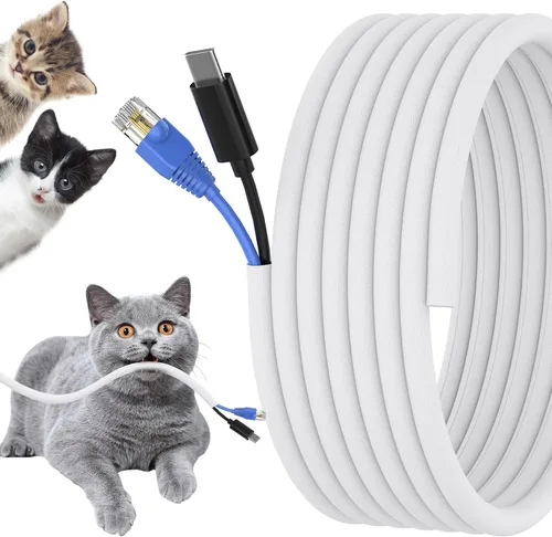 Vista 13 de Protectores de cables de 1 pulgada para mascotas anti-mordida, protector de cables de 10 pies cubiertas de cables para mascotas, funda de cable