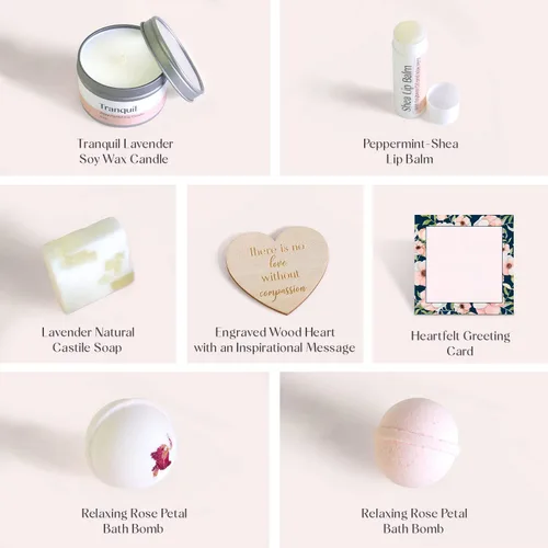 Vista 3 de Dear Ava Regalos de spa para mujeres – Cuidado personal orgánico de lujo anti estrés relajante baño y cuerpo Kit de cesta para ella con tarjeta