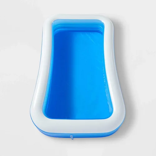 Vista 2 de Piscina inflable familiar rectangular de lujo de 10' X 22