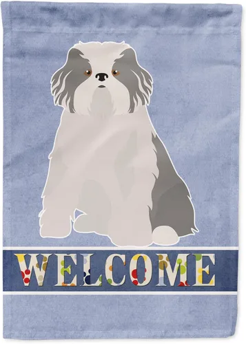 Vista 50 de Caroline's Treasures CK3645GF Bandera de bienvenida de bulldog inglés para jardín, bandera decorativa para patio exterior, obras de arte de patio