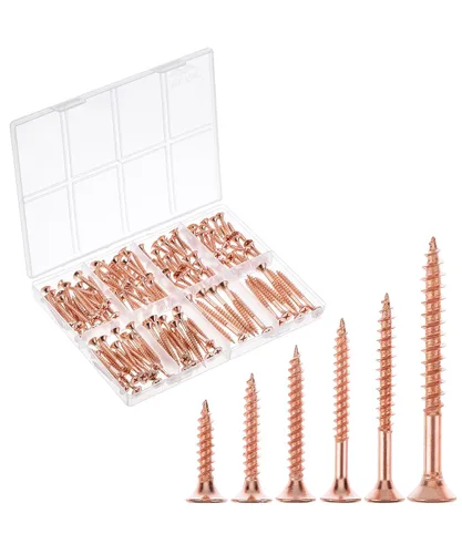 Vista 8 de Mr. Pen - Kit surtido de tornillos para madera, 152 piezas, negro, puntas Phillips, tornillos de madera surtidos, 6 tamaños
