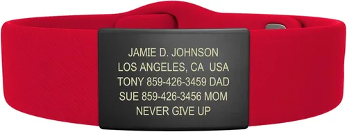 Vista 7 de ROAD iD - Official ID Bracelet - The Wrist ID Elite - Silicone Pin-Tuck - for Athletes