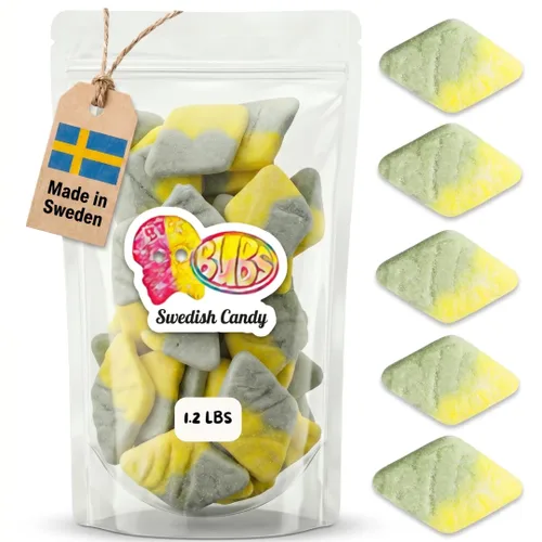 Vista 9 de Caramelos suecos, caramelos de gomitas, mezcla de dulces variados, dulces Bubs (0.5 libras, plátano toffee ovalado)
