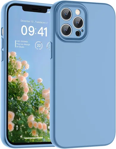 Vista 170 de SUPFINE - Funda diseñada para iPhone 12, silicona líquida premium con [forro de microfibra suave antiarañazos][protección de cámara mejorada], funda