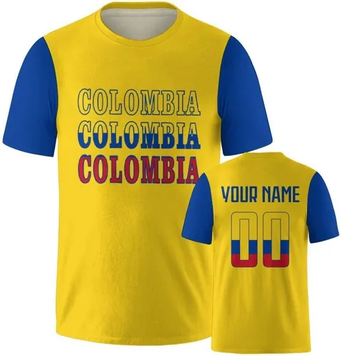Vista 24 de Camisetas de fútbol nacionales personalizadas 2024 con diseño de fuentes, ropa personalizada con tus números de nombre para hombres, mujeres