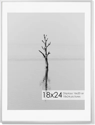 Vista 273 de Fun Memories Marco de Fotos A2 Negro, Marcos de Póster de Metal de Alta Gama de 16.5 x 23.5 pulgadas para Pared, Marco de Fotos A2 con Paspartú A3