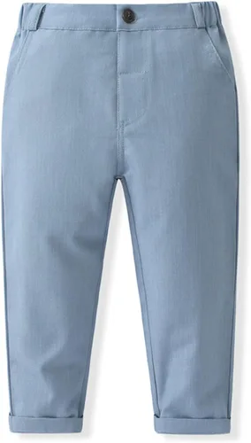 Vista 5 de Sholeno Traje de caballero para bebés y niños, chaleco con dobladillo puntiagudo, pajarita, boda, fiesta, manga larga, camisa y pantalones, conjunto