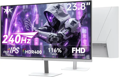 Vista 13 de KTC M27P6S Monitor para juegos mini LED 4K de 27 pulgadas, modo dual de Blanco