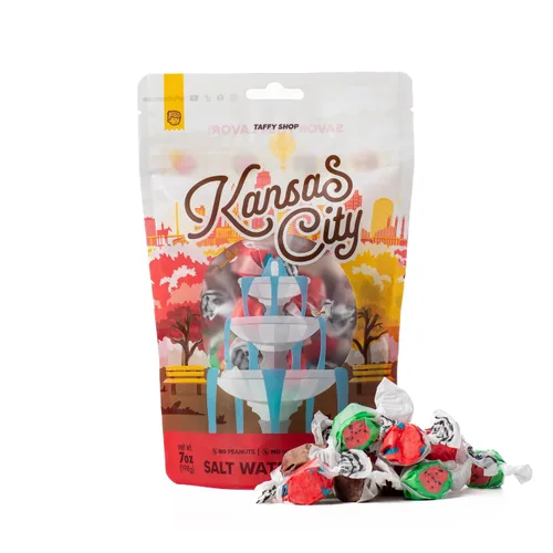 Vista 10 de Taffy Shop Boston Salt Water Taffy - Caramelo masticable suave gourmet, aperitivo dulce a granel, regalo fresco, sin gluten y kosher, 30 piezas