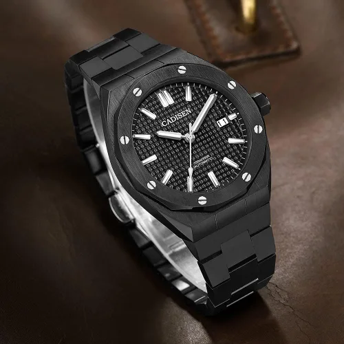 Vista 5 de CADISEN Reloj mecánico automático para hombre 3281ft impermeable marca de lujo casual de negocios reloj de pulsera 42mm
