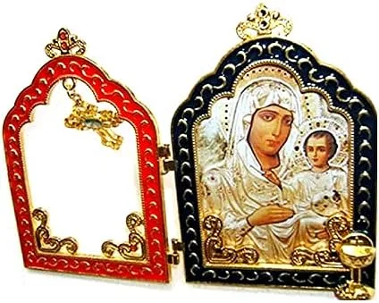 Vista 3 de Decoración Cristiana Jesús Virgen María Sagrada Familia Pantalla Icono Decoración Hogar Metal Templo Puerta Imágenes Religiosas Católicas Regalos