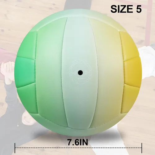 Vista 4 de Size 5 Volleyball Durable PU Leather, Indoor/Outdoor, Soft Control, Great Airtightness, Ideal for All Ages