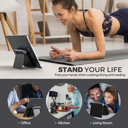 Vista 7 de ORIbox Soporte para teléfono celular, soporte ajustable de oficina para iPhone, iPad, estilo elegante, compatible con todos los iPhone 14/14 Pro