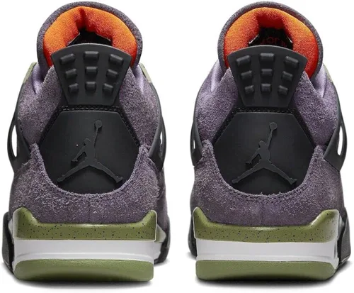 Vista 4 de Women's Jordan 4 Retro Canyon PurpleSafety Orange (AQ9129 500)