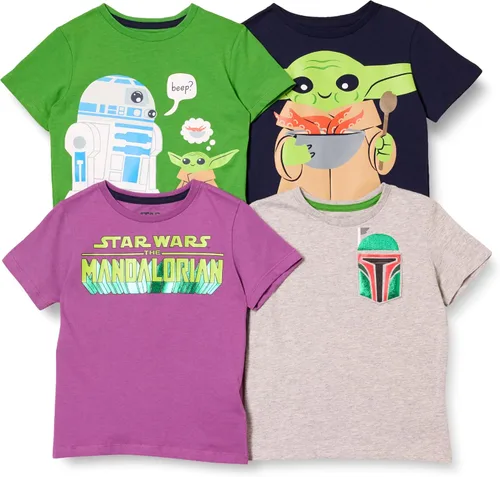 Vista 6 de Amazon Essentials Disney Marvel Star Wars Camisetas de manga corta para niños y bebés (anteriormente Spotted Zebra), Multipacks