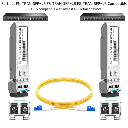 Vista 4 de 10GBASE-LR SFP+ Módulo Transceptor Óptico, 1310nm, 6.2 mi, DDM, Duplex LC SMF, 10 unidades, Gris, Sólido