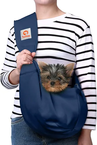 Vista 11 de TOMKAS - Transportador de perros estilo canguro para perros pequeños (negro, para mascotas de 2 a 7 libras)
