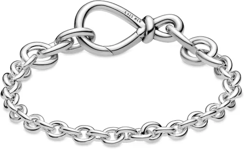 Vista 3 de PANDORA - Pulsera de plata de ley 925 con nudo infinito