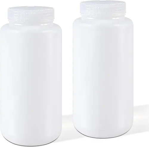 Vista 17 de DEMORA Botellas de plástico pequeñas de 4 onzas con tapas, botellas de viaje herméticas recargables de boca ancha para artículos de tocador