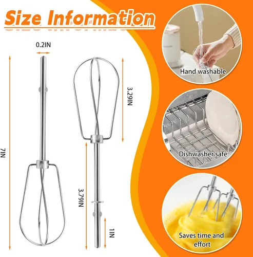 Vista 3 de Accesorios de batidores para batidora de mano para Kitchenaid de acero inoxidable