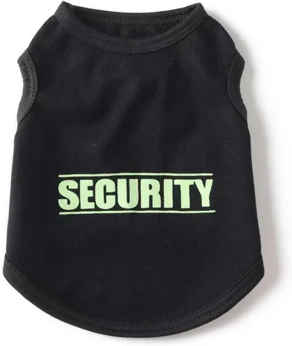 Vista 3 de Camisetas para perros pequeños con patrón de cara de perro de seguridad, tela ligera transpirable, suéter casual para perros pequeños, ropa