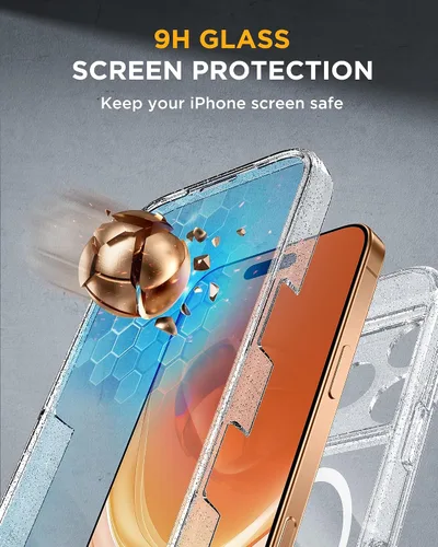 Vista 132 de Miracase Serie de vidrio para iPhone 11 de 6.1 pulgadas, funda protectora de cuerpo completo resistente mejorada con protector de pantalla de vidrio