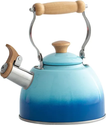 Vista 9 de ROCKURWOK - Tetera de estufa, tetera con mango ergonómico de tacto frío, tetera de acero inoxidable de grado alimenticio, tetera de estufa, tetera