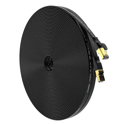 Vista 12 de Cable Ethernet Cat 8 de 3 pies, cable de red LAN de alta velocidad para exteriores e interiores, cable de conexión SFTP chapado en oro RJ45 de 40