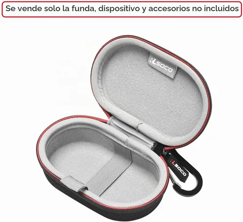 Vista 2 de RLSOCO Funda de transporte para Logitech Pebble Mouse 2 M350s Slim/POP/Pebble Bluetooth Ratón inalámbrico con llavero - Negro (solo funda)