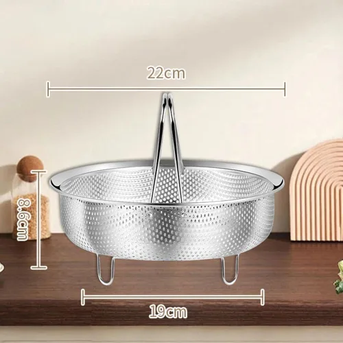 Vista 5 de 304 Stainless Steel Steamer Insert Basket For Cooking Pots And Pressure