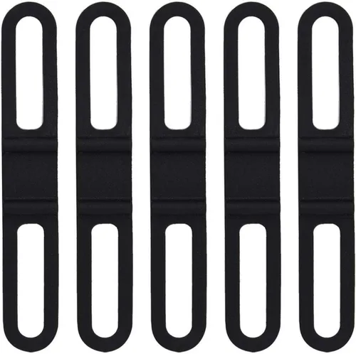 Vista 8 de 5 unids/set bici silicona banda bicicleta faro correa multiusos ciclismo linterna elástica soporte de montaje 5.5 * 1.0 in