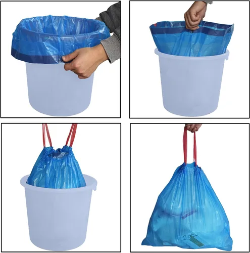 Vista 3 de Bolsas de basura medianas con cordón, 8 galones, 110 unidades/2 rollos