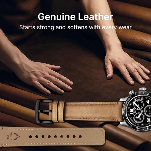 Vista 115 de Fullmosa Correa de reloj de liberación rápida de 0.866 in, 0.787 in y 0.709 in, bandas de cuero bruñido para Samsung Galaxy Watch/Garmin Watch