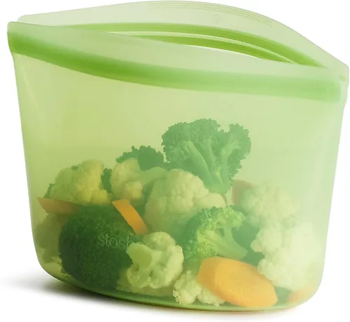 Vista 19 de Stasher Cuenco reutilizable de silicona prémium para almacenamiento de alimentos, azul, microondas, al vacío, apto para lavavajillas, horno