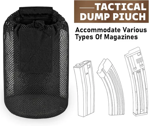 Vista 4 de Bolsas tácticas de malla Molle de rango ligero, compacto micro cordón de forrajeo enrollable, paquete de herramientas plegable de recuperación Ar