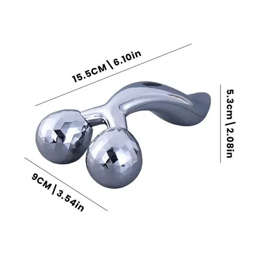 Vista 3 de Rodillo Masajeador Facial y Corporal 3D
