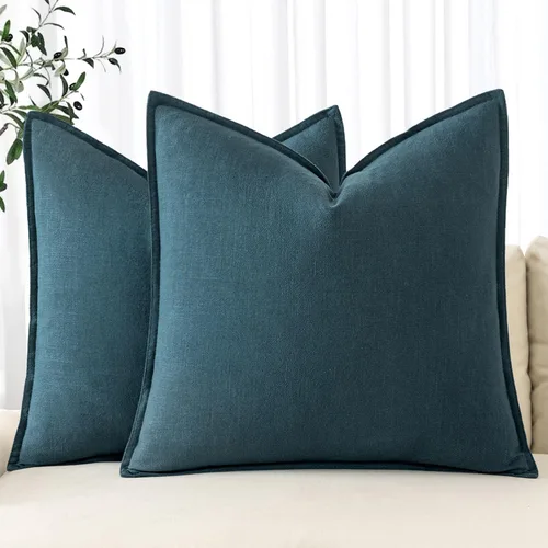Vista 20 de MIULEE - Juego de 2 fundas de almohada decorativas de lino, estilo bohemio, rústico, neutral, para sofá, cama, 16 x 16 pulgadas, color marrón
