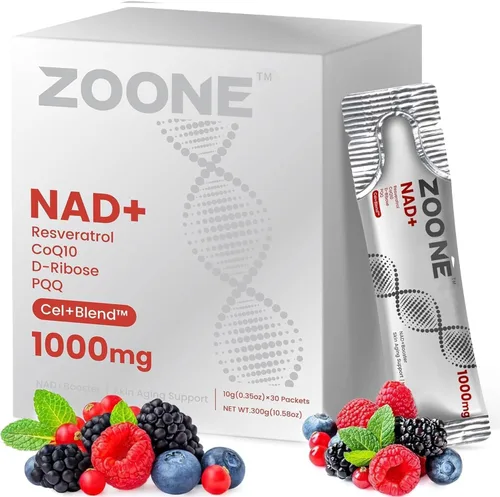 Vista 8 de Suplemento de resveratrol NAD, suplemento líquido NAD+ de 1000 mg, con ribósido de nicotinamida, resveratrol y PQQ, suplementos NAD para hombres