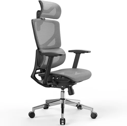 Vista 10 de OdinLake L1 Ergo Upgrade 518 - Silla de oficina ergonómica de malla negra, grande y alta, 350 libras, soporte lumbar dinámico, altura ajustable