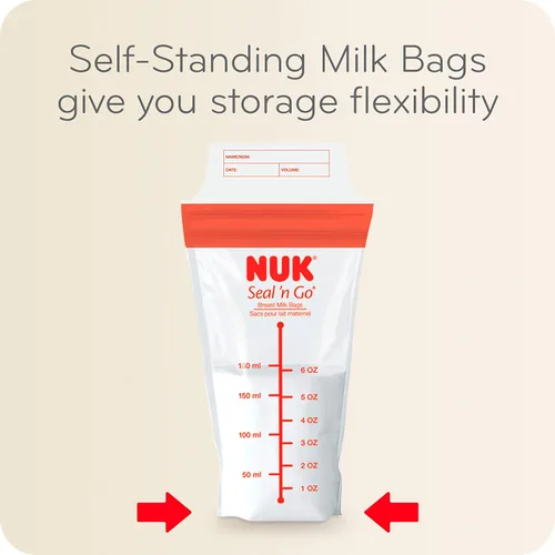 Vista 3 de Bolsas para leche materna NUK Seal N Go, Multicolor/Ninguno