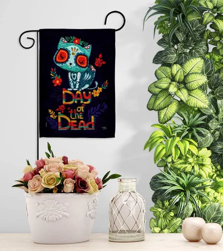 Vista 9 de Dia De Los Muertos Decoraciones Otoño Día de Muertos Decoración Habitación Hogar Mexico Mexicanos Ourdoor Interior Halloween Bandera Tapiz Césped
