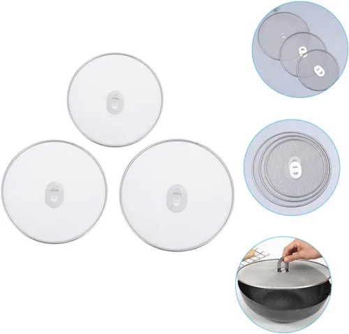 Vista 2 de 3pcs Stainless Steel Grease Screen for Frying Pans and Pots