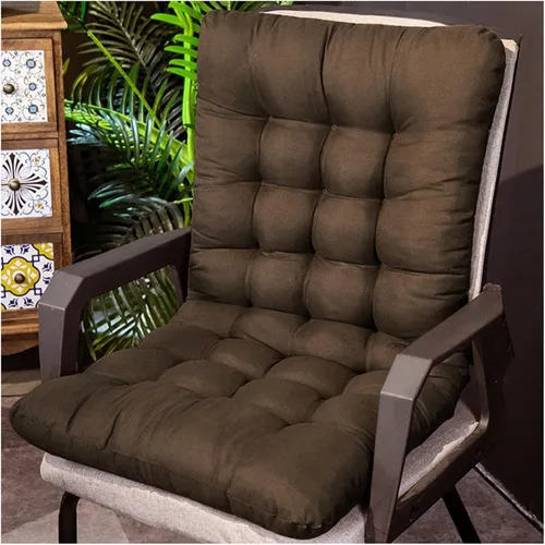 Vista 11 de ZTGL Cojín plegable para silla mecedora, antideslizante, grueso, suave, con respaldo alto, para interiores y exteriores, cojín largo para silla Azul